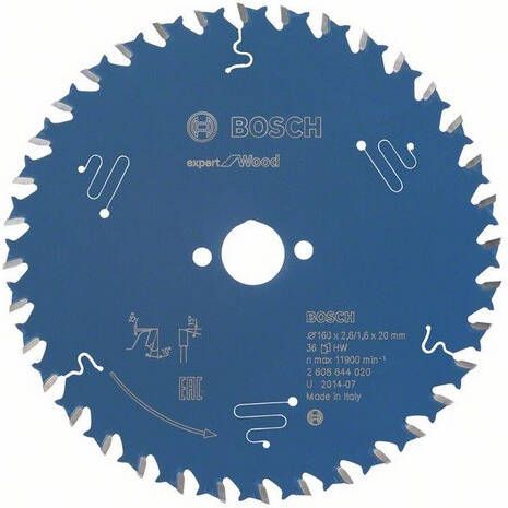 Bosch Cirkelzaagblad Expert for Wood 160x20x2.6 1.6x36T