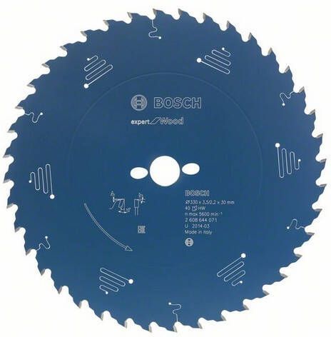 Bosch Accessoires Cirkelzaagblad expert for Wood 165x20x2.6 1.6x36T 2608644023