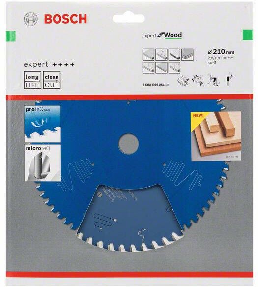 Bosch Accessoires Cirkelzaagblad expert for Wood 210x30x2.8 1.8x56 T 2608644061