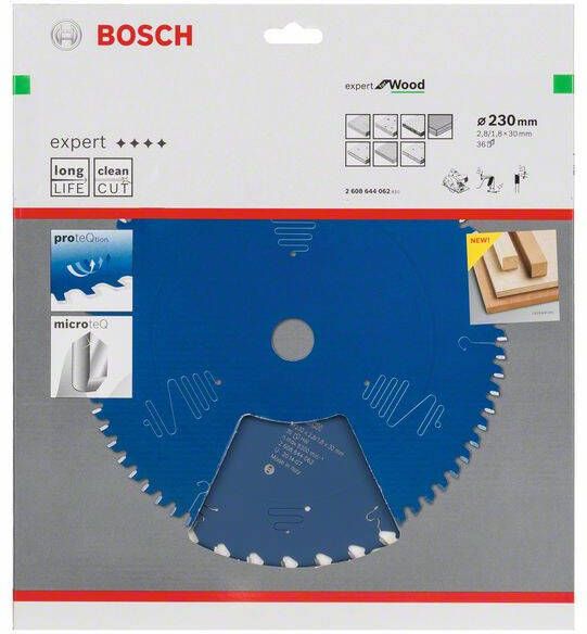 Bosch Accessoires Cirkelzaagblad expert for Wood 230x30x2.8 1.8x36 T 2608644062