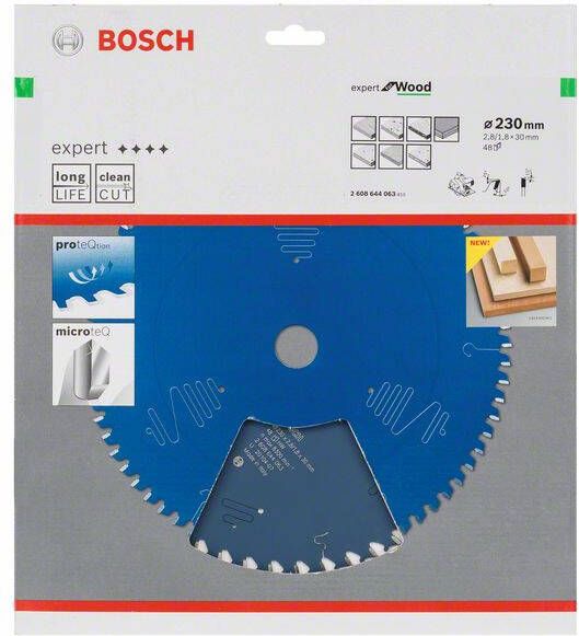 Bosch Accessoires Cirkelzaagblad expert for Wood 230x30x2.8 1.8x48 T 2608644063