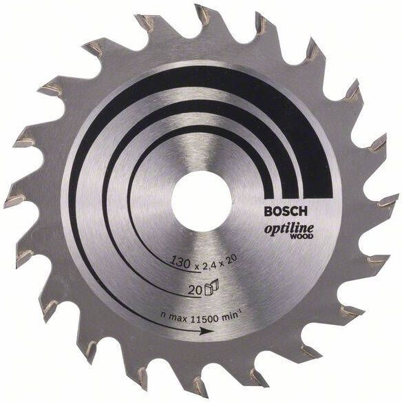 Bosch Accessoires Cirkelzaagblad Optiline Wood 130 x 20 16 x 2 4 mm 20 1st 2608640582