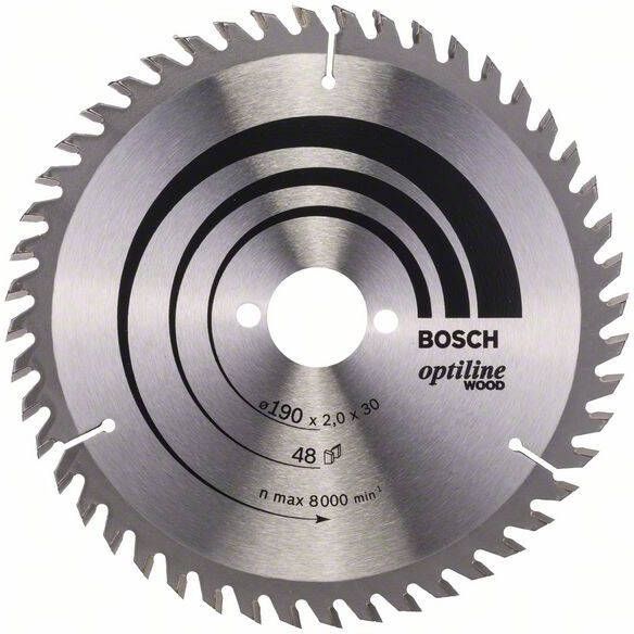 Bosch Cirkelzaagblad Optiline Wood 190 x 30 x 2 0 mm 48 1st