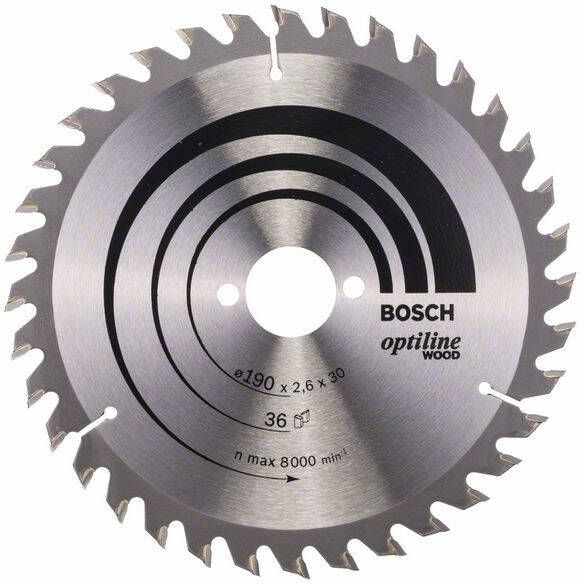 Bosch Cirkelzaagblad Optiline Wood 190 x 30 x 2 6 mm 36 1st