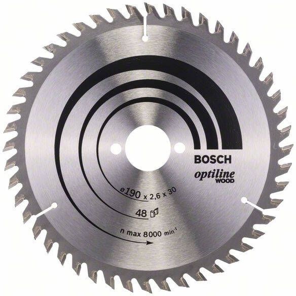 Bosch Cirkelzaagblad Optiline Wood 190x30x2 6 mm 48 1st