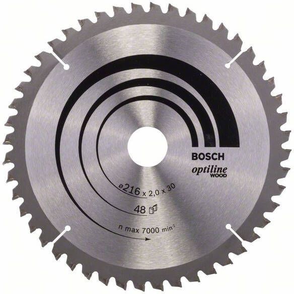 Bosch Cirkelzaagblad Optiline Wood 216 x 30 x 2 0 mm 48 1st