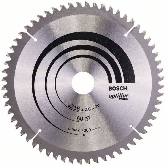Bosch Cirkelzaagblad Optiline Wood 216 x 30 x 2 0 mm 60 1st