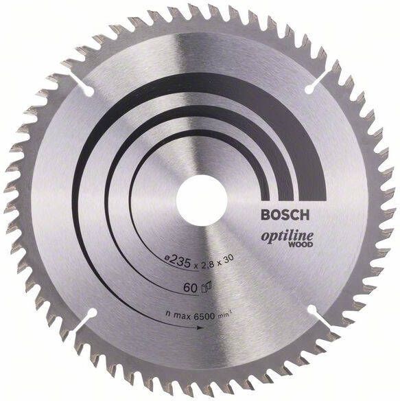 Bosch Cirkelzaagblad Optiline Wood 235 x 30 25 x 2 8 mm 60 1st