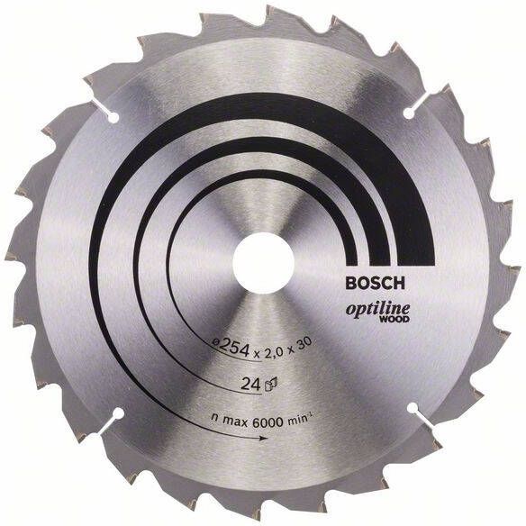 Bosch Cirkelzaagblad Optiline Wood 254 x 30 x 2 0 mm 24 1st