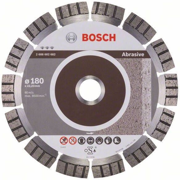 Bosch Accessoires Diamantdoorslijpschijf Best for Abrasive 180 x 22 23 x 2 4 x 12 mm 1st 2608602682