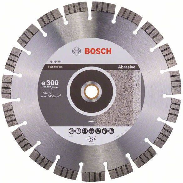 Bosch Accessoires Diamantdoorslijpschijf Best for Abrasive 300 x 20 00+25 40 x 2 8 x 15 mm 1st 2608602685
