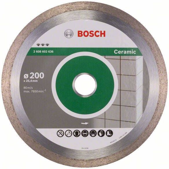 Bosch Accessoires Diamantdoorslijpschijf Best for Ceramic 200 x 25 40 x 2 x 10 mm 1st 2608602636