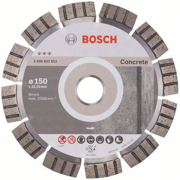 Bosch Accessoires Diamantdoorslijpschijf Best for Concrete 150 x 22 23 x 2 4 x 12 mm 1st 2608602653