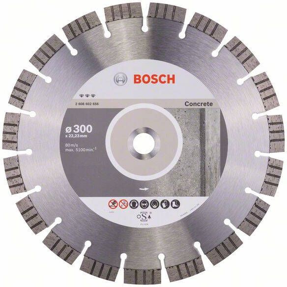 Bosch Accessoires Diamantdoorslijpschijf Best for Concrete 300 x 22 23 x 2 8 x 15 mm 1st 2608602656