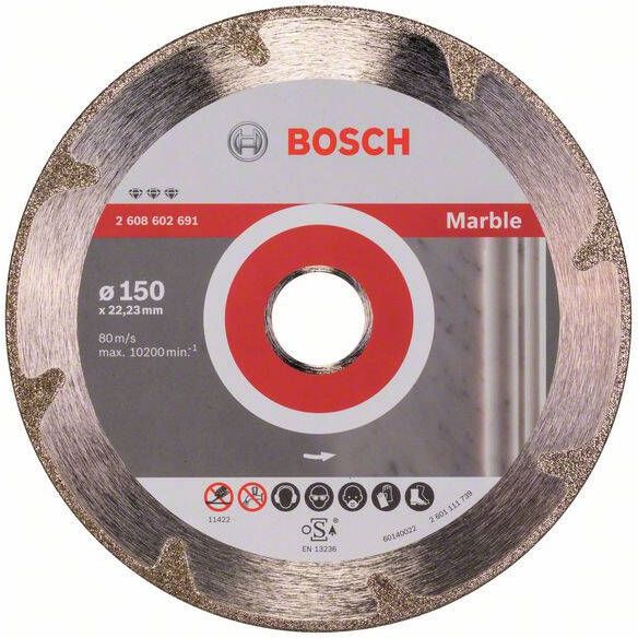 Bosch Accessoires Diamantdoorslijpschijf Best for Marble 150 x 22 23 x 2 x 3 mm 1st 2608602691