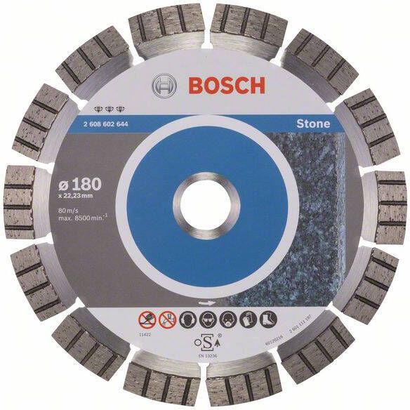 Bosch Accessoires Diamantdoorslijpschijf Best for Stone 180 x 22 23 x 2 4 x 12 mm 1st 2608602644