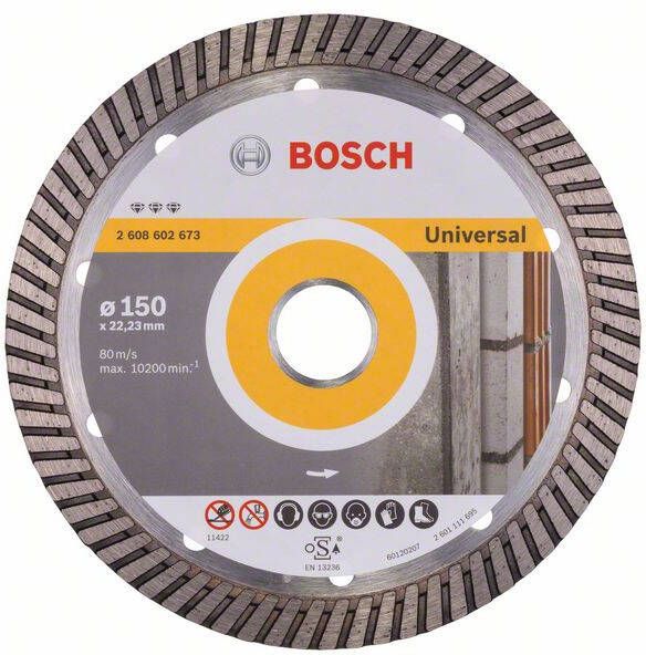 Bosch Accessoires Diamantdoorslijpschijf Best for Universal Turbo 150 x 22 23 x 2 4 x 12 mm 1st 2608602673