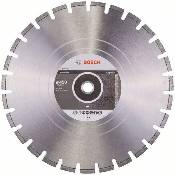 Bosch Accessoires Diamantdoorslijpschijf Standard for Asphalt 450 x 25 40 x 3 2 x 10 mm 1st 2608602627
