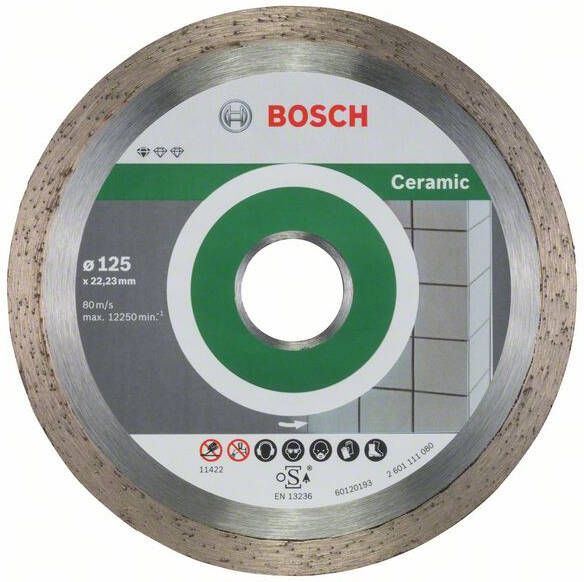 Bosch Diamantdoorslijpschijf Standard for Ceramic 125 x 22 23 x 1 6 x 7 mm 10st