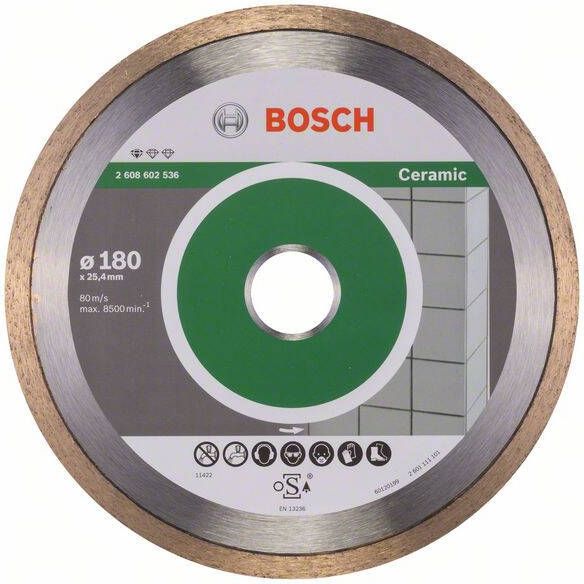 Bosch Accessoires Diamantdoorslijpschijf Standard for Ceramic 180 x 25 40 x 1 6 x 7 mm 1st 2608602536