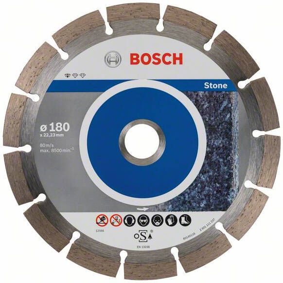 Bosch Accessoires Diamantdoorslijpschijf Standard for Stone 180 x 22 23 x 2 x 10 mm 10st 2608603237