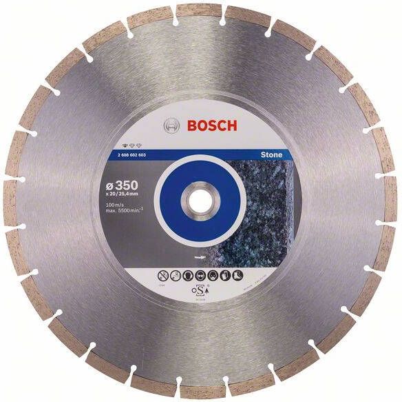 Bosch Accessoires Diamantdoorslijpschijf Standard for Stone 350 x 20 00+25 40 x 3 1 x 10 mm 1st 2608602603