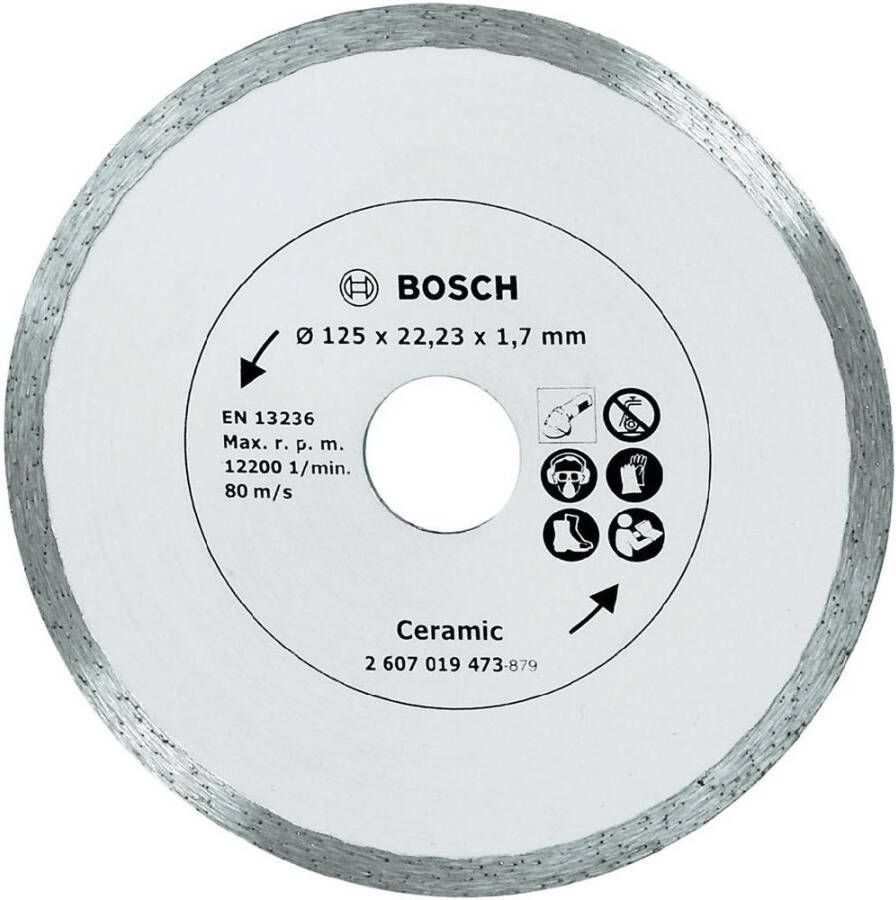 Bosch Blauw Bosch Accessoires Diamantdoorslijpschijf voor keramische tegels 125 mm Ø 2607019473