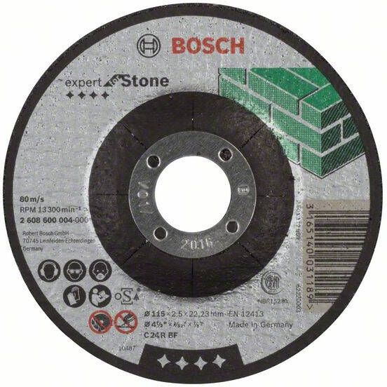 Bosch Accessoires Doorslijpschijf gebogen Expert for Stone C 24 R BF 115 mm 22 23 mm 2 5 mm 1st 2608600004