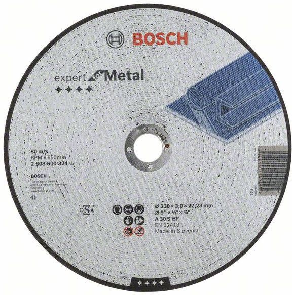 Bosch Accessoires Doorslijpschijf recht Expert for Metal A 30 S BF 230 mm 22 23 mm 3 0 mm 1 stuks 2608600324