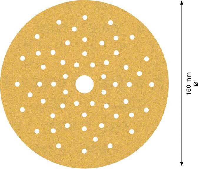 Bosch Accessoires Expert C470 schuurpapier voor excenterschuurmachines 150 mm multigaten K180 50-delig 1 stuk(s) 2608901141