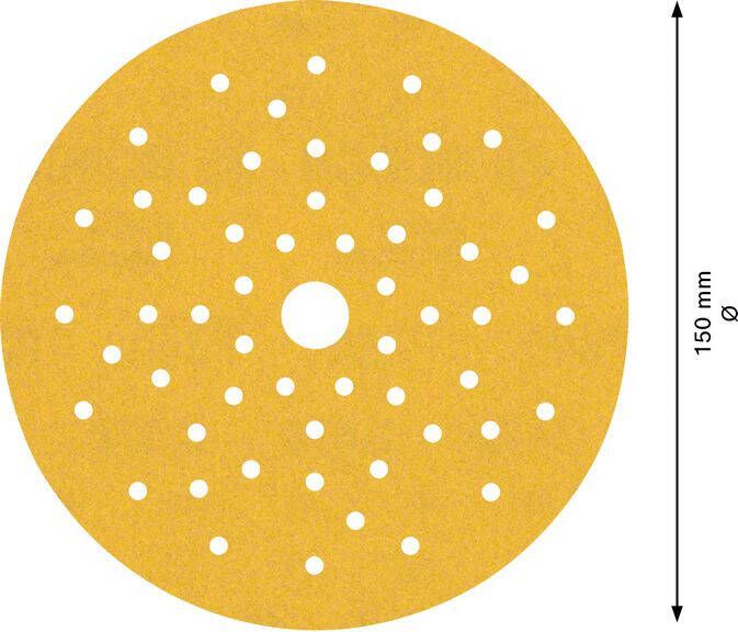 Bosch Accessoires Expert C470 schuurpapier voor excenterschuurmachines 150 mm multigaten K240 5-delig 2608901108