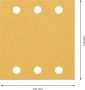 Bosch Accessoires Expert C470 schuurpapier voor vlakschuurmachines 115 x 107 mm K80 10-delig 2608900892 - Thumbnail 1