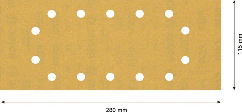 Bosch Expert C470 schuurpapier voor vlakschuurmachines 115 x 280 mm K320 10-delig 5 stuk(s)