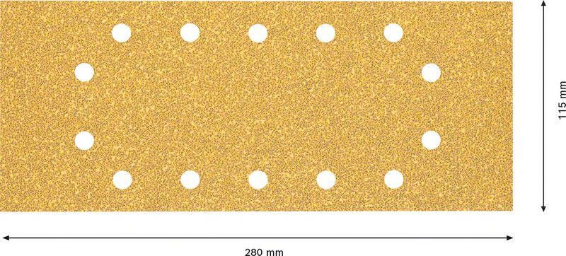 Bosch Expert C470 schuurpapier voor vlakschuurmachines 115 x 280 mm K40 10-delig 5 stuk(s)