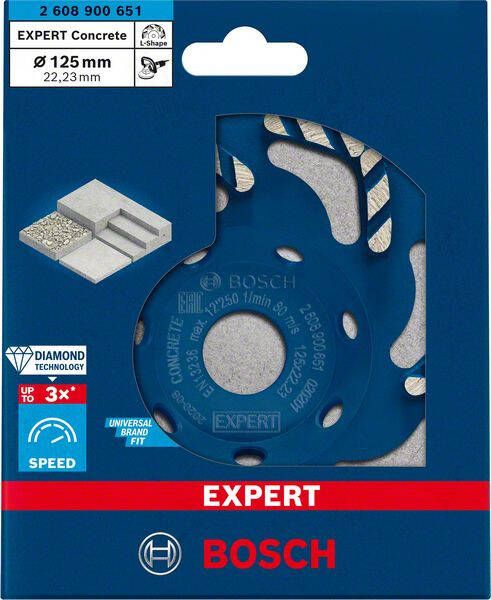 Bosch Accessoires Expert Concrete slijpkop 125 x 22 23 x 4 5 mm 1 stuk(s) 2608900651