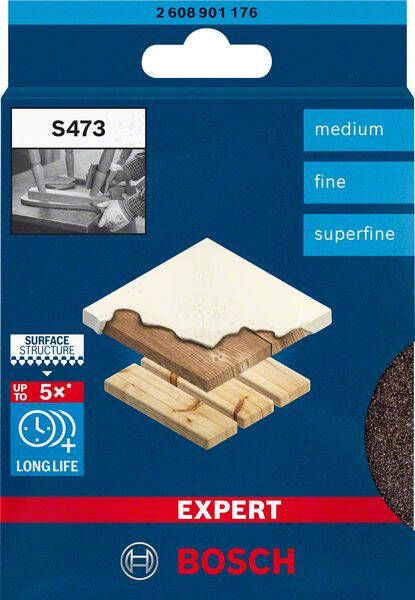 Bosch Accessoires Expert Flex S473 schuimschuurpad 98 x 120 x 13 mm M F SF 3-delig 2608901176