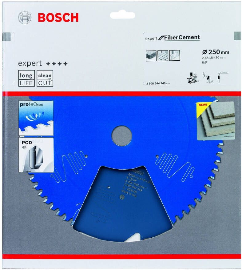 Bosch Accessoires Expert for Fibre Cement cirkelzaagblad EX FC B 250x30-6 1 stuk(s) 2608644349