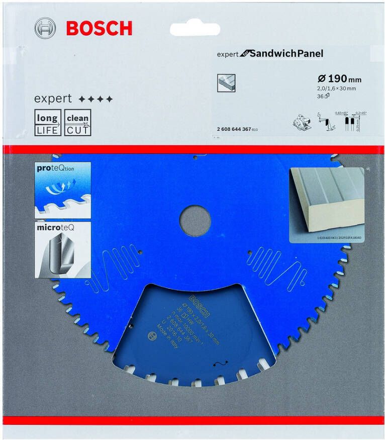 Bosch Accessoires Expert for High Pressure Laminate cirkelzaagblad EX SH H 190x30-36 1 stuk(s) 2608644367