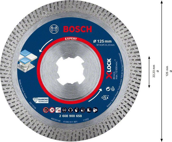 Bosch Accessoires Expert HardCeramic X-LOCK diamantdoorslijpschijf 125 x 22 23 x 1 6 x 10 mm 1 stuk(s) 2608900658