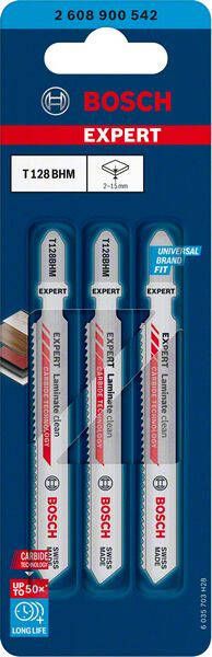 Bosch Accessoires Expert 'Laminate Clean' T128 BHM decoupeerzaagblad 3-delig 1 stuk(s) 2608900542