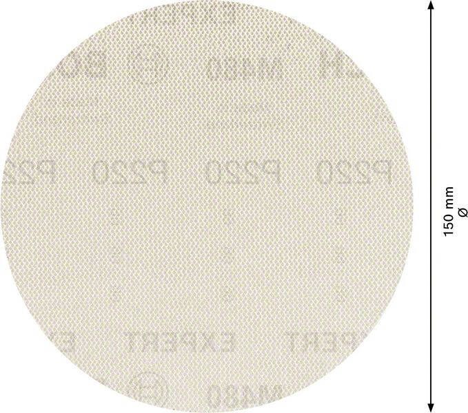 Bosch Accessoires Expert M480 schuurnet voor excenterschuurmachines 150 mm K220 5-delig 2608900694
