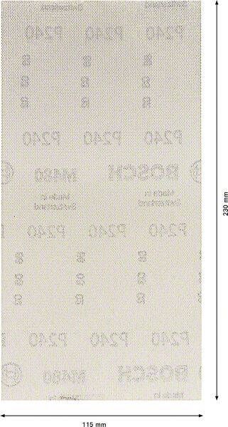 Bosch Expert M480 schuurnet voor vlakschuurmachines 115 x 230 mm K240 1 stuk(s)