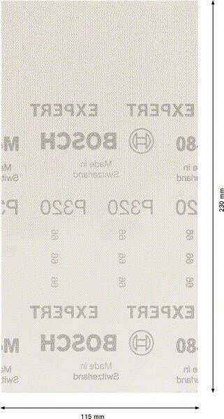 Bosch Accessoires Expert M480 schuurnet voor vlakschuurmachines 115 x 230 mm K320 10 stuk(s) 2608900768