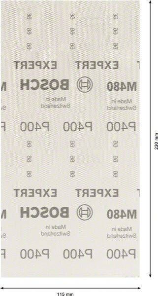 Bosch Expert M480 schuurnet voor vlakschuurmachines 115 x 230 mm K400 1 stuk(s)