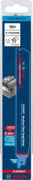 Bosch Expert 'Medium-Thick Tough Metal' S 1155 HHM reciprozaagblad 10-delig 1 stuk(s)