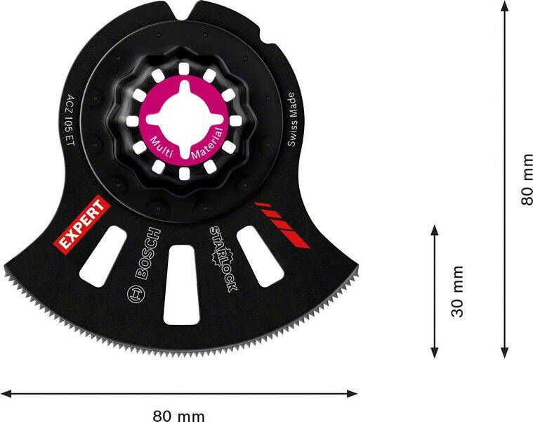 Bosch Expert MultiMaterial Segment Blade ACZ 105 ET multitoolzaagblad 1-stuk 1 stuk(s)