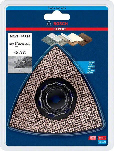 Bosch Accessoires Expert Sanding Plate MAVZ 116 RT4 multitoolzaagblad 116 mm 1 stuk(s) 2608900053