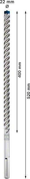 Bosch Accessoires Expert SDS max-8X hamerboor 22 x 400 x 520 mm 5-delig 1 stuk(s) 2608900267 - Foto 1