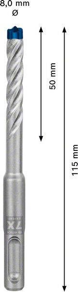 Bosch Expert SDS plus-7X hamerboor 8 x 50 x 115 mm 5 stuk(s)