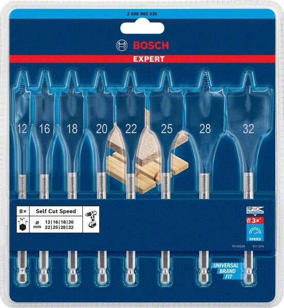 Bosch Accessoires Expert SelfCut Speed speedboor 12 16 18 20 22 25 28 32 mm 8-delig 1 stuk(s) 2608900335